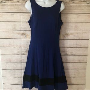 New York & Co fit and flair blue dress small